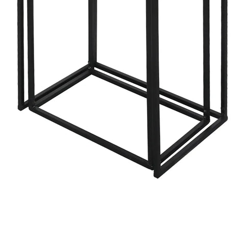 Set of 2 Black and Gold Nesting Tables