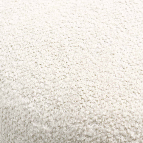 120cm White Boucle Bench with Black Legs