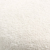 120cm White Boucle Bench with Black Legs