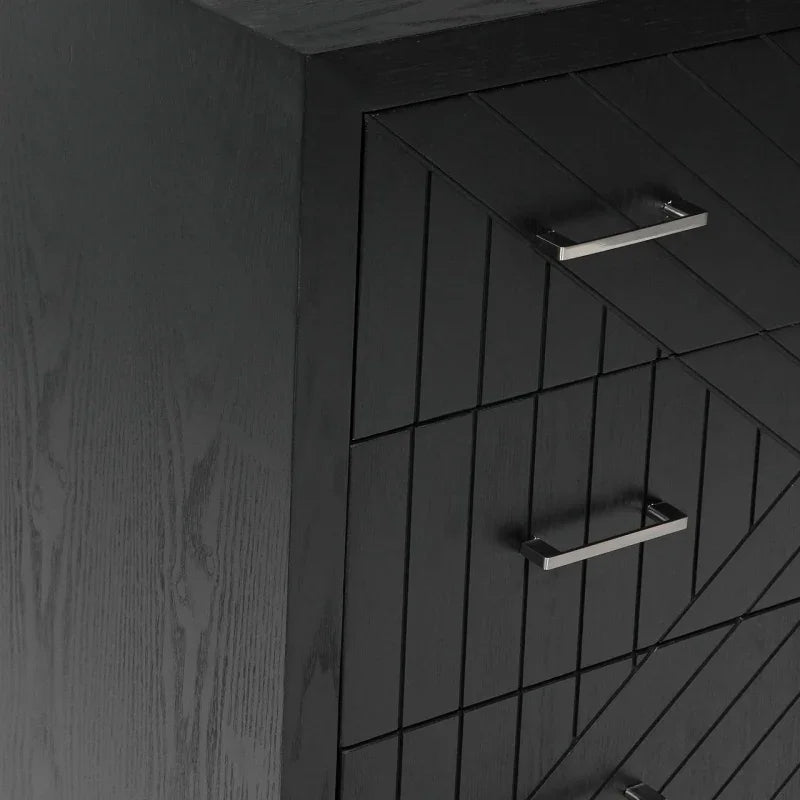 Solano 4-Drawer Black Chest - KD Legs