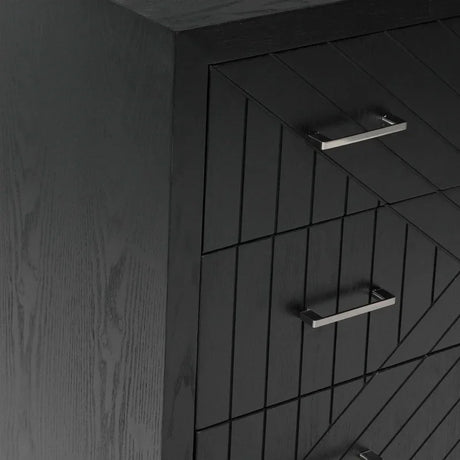 Solano 4-Drawer Black Chest - KD Legs