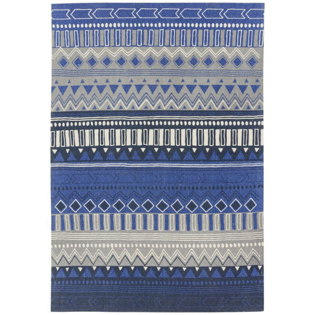 Onix 17 Tribal Mix Blue Rug - Image 1