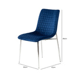 Zula Blue Dining Chair with Chrome Legs