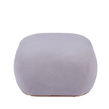 Grey Boucle Ottoman
