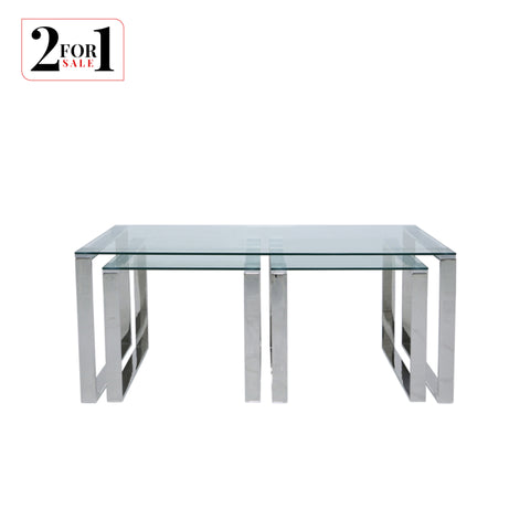 Set of 3 Harry Glass Coffee Tables