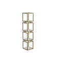4-Tier Square Display Unit Cream and Gold