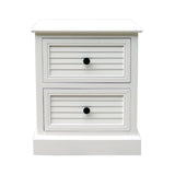 Elise 2 Drawer Bedside Cabinet Pearl White