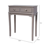 Medium Taupe 2 Drawer Console Table