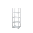 Logan 151.5cm Chrome 4-Tier Glass Rectangular Display Unit - KD