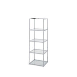 Logan 151.5cm Chrome 4-Tier Glass Rectangular Display Unit - KD