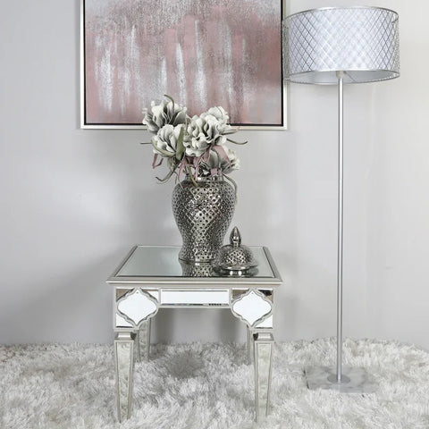 Marrakech Mirror End Table Silver