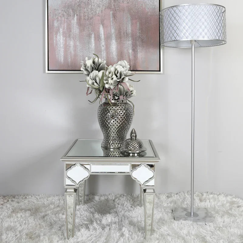 Marrakech Mirror End Table Silver