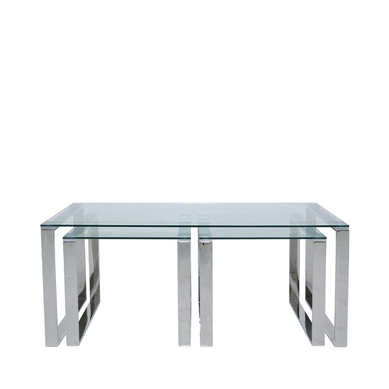 Set of 3 Harry Glass Coffee Tables