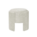 43cm Taupe Chenille Round Stool