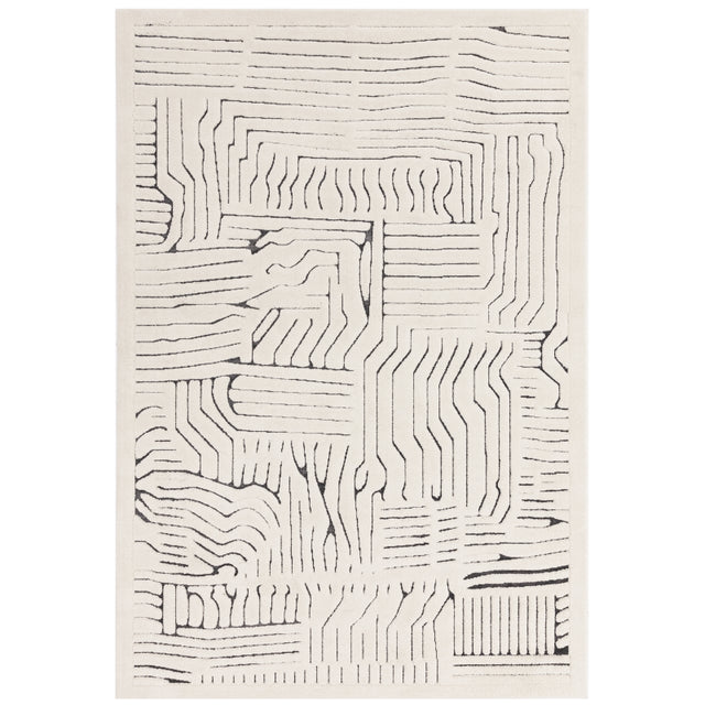 Valley Ivory/Charcoal Route Rug - Image 1