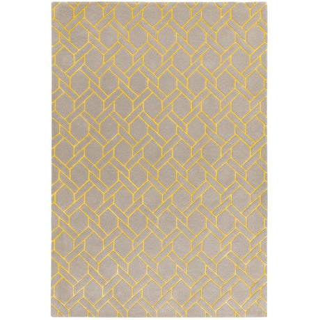 Nexus Fine Lines Silver/Yellow Rug - Image 1