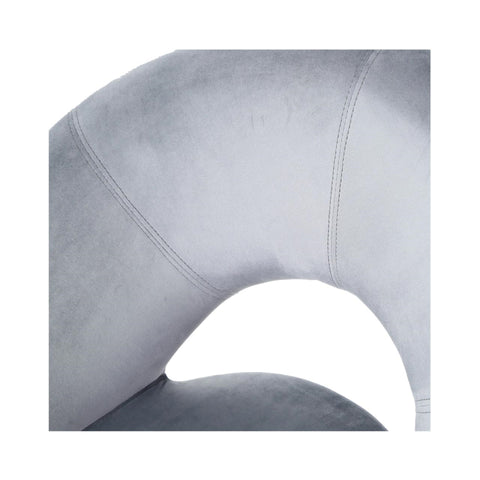 Orb Dining Chair Grey Velvet