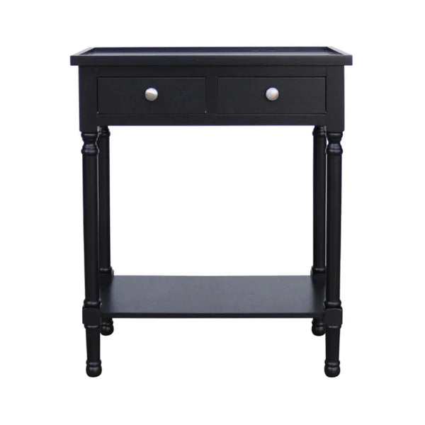 Medium Black 2 Drawer Console Table