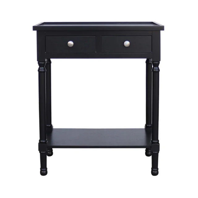 Medium Black 2 Drawer Console Table