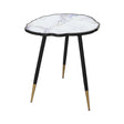 62.5cm White and Grey End Table