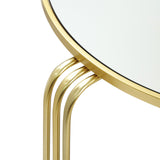 Yuan Gold Metal with Mirror Top Coffee Table