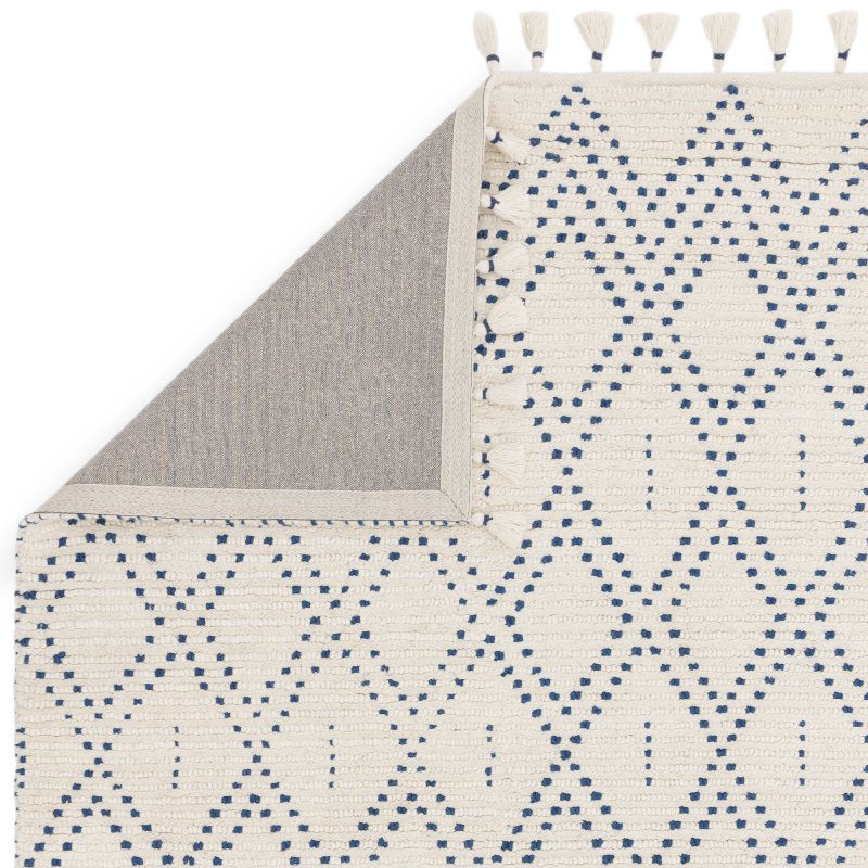 Nepal Cream/Blue Diamond Rug