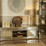 Apollo Mirror 2 Door 3 Drawer Entertainment Unit Champagne