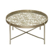 40cm Champagne Coffee Table with Leaves Design KD Legs