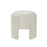 43cm Taupe Chenille Round Stool