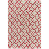 Nexus Fine Lines Silver/Red Rug - Image 1
