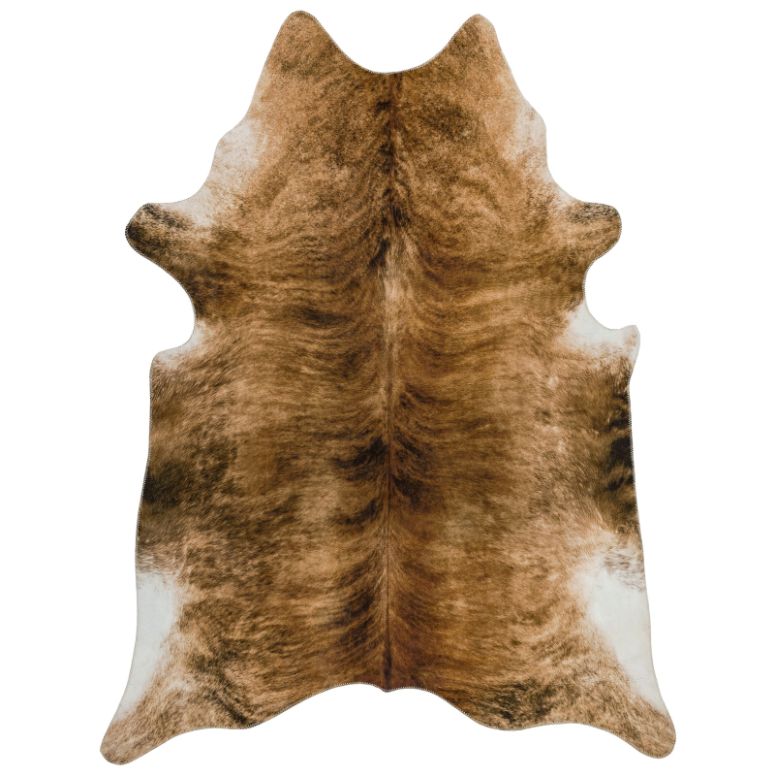 Texas Faux Cowhide Brown Rug - Image 1