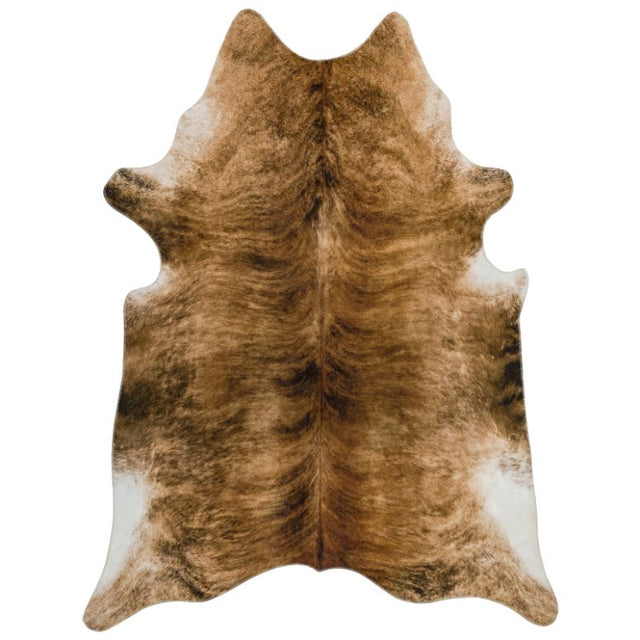 Texas Faux Cowhide Brown Rug - Image 1