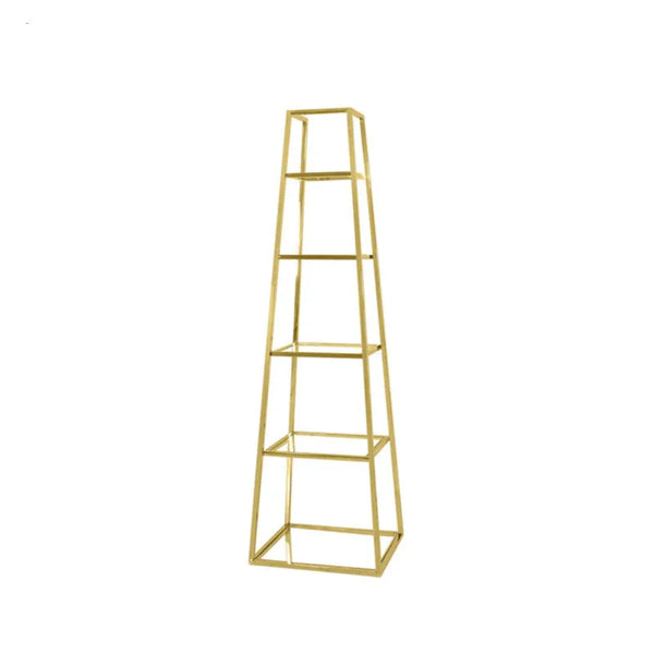 Logan Gold & Clear Glass 5-Tier Ladder Display Unit - KD