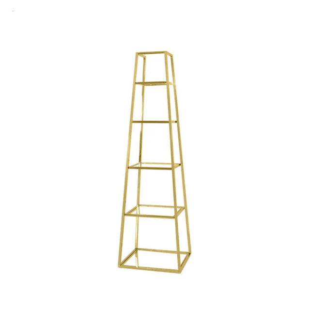 Logan Gold & Clear Glass 5-Tier Ladder Display Unit - KD