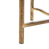 40cm Antique Gold and Mirror Top Coffee Table