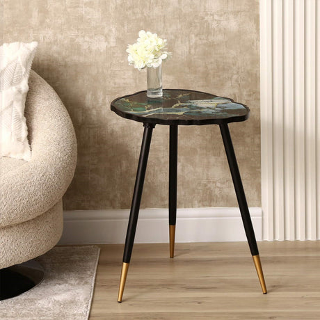 62.5cm Teal Green End Table
