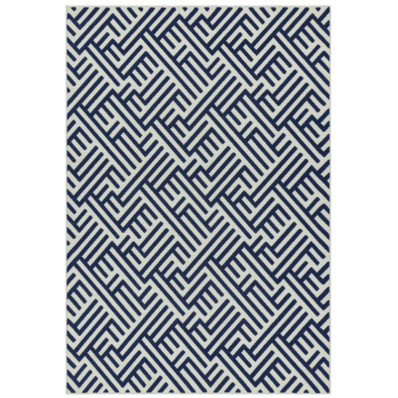 Antibes An04 Blue/White Linear Rug