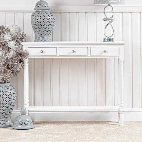 Delta White Medium Console Table