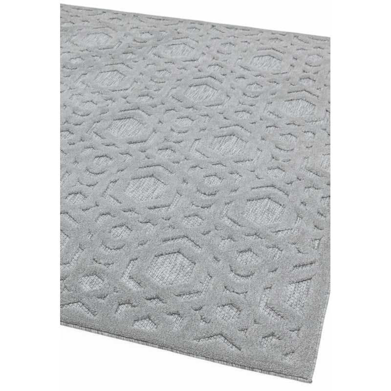 Salta SA03 Silver Geometric Rug - Image 3