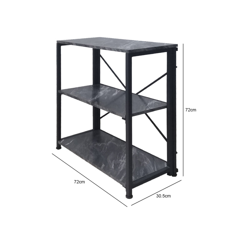 Alora 72cm 3-Tier Black Display Unit