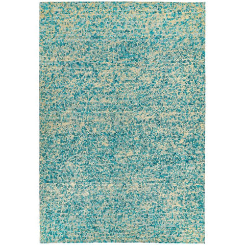 Elona Mosaic Cowhide Aqua Rug - Image 1