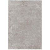 Plain light grey area rug with soft texture and rectangular shape