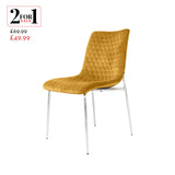 Zula Mustard Dining Chair with Chrome Legs