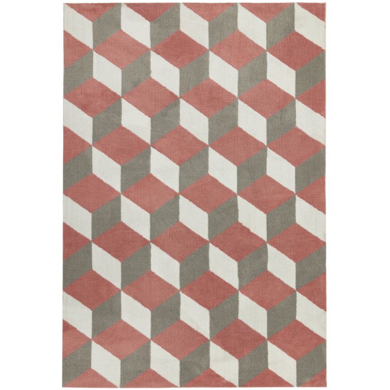Arlo AR10 Pink Block Rug - Image 1