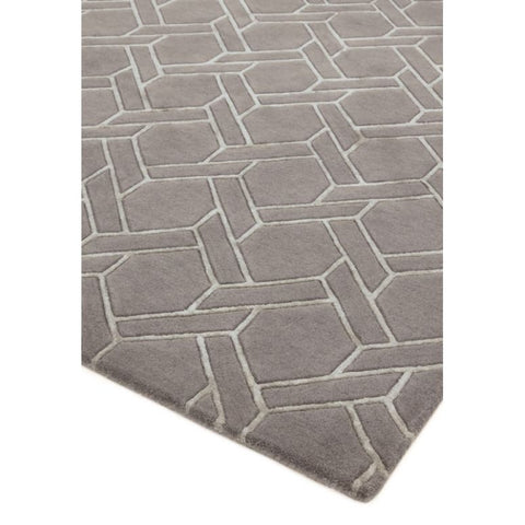 Nexus Fine Lines Grey/Silver Rug - Image 3