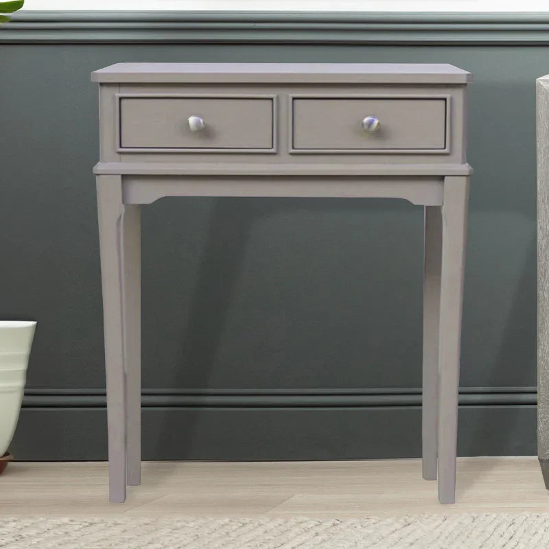 Medium Taupe 2 Drawer Console Table