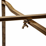 59cm Antique Gold and Mirror Top End Table