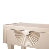 Elon 1-Drawer Telephone Table Gold with Clear Mirror Top