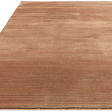 Kuza Plain Stripe Terracotta Rug