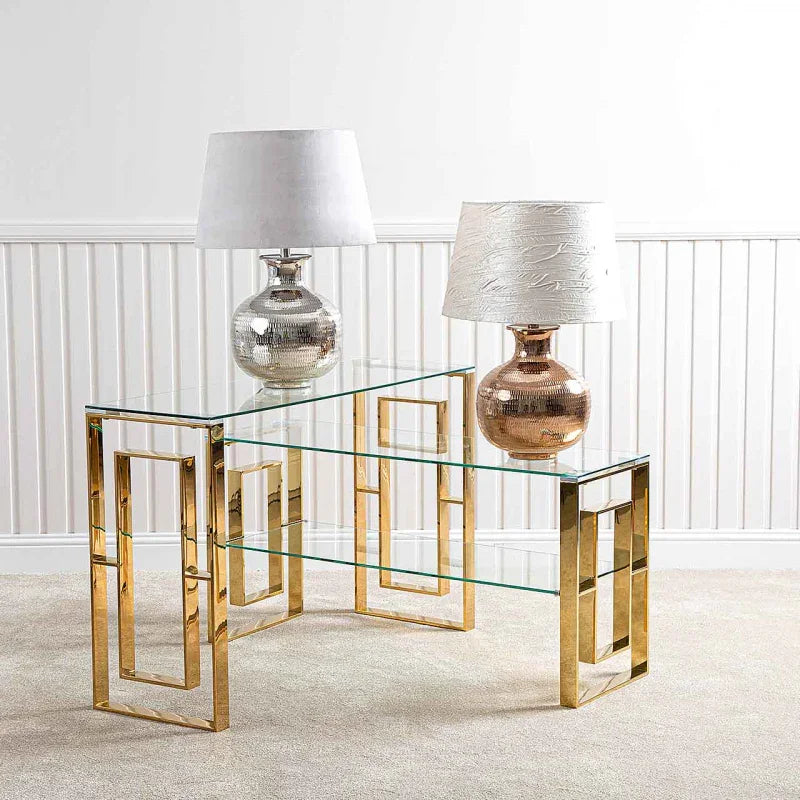 Apex Gold Metal Console Table
